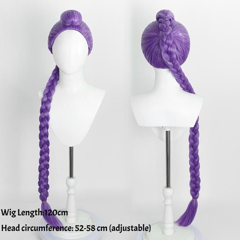 Movie Anime Cosplay Wigs Purple Black Red Long Hair Heat Resistant Synthetic Wigs Carnival Props
