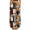 Women's Casual Halloween Print Wide Leg Pants with Elastic Waist and Drawstring for Loose Fit