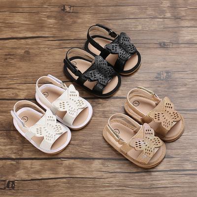 Baby Shoes Summer New 0-1 Years Old Glue Bottom Bow Shoe Learning Shoes Baby Shoes