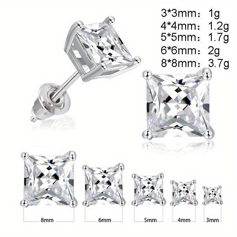 1Pc Fashion Classic Four-claw Synthetic Zircon Earrings Multifunctional Daily Fashion Accessories