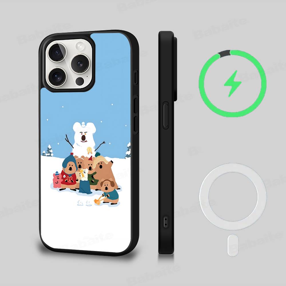 Cute Bear Quokkas Magsafe Phone Case For IPhone 16 15 14 13 12 11 17 Pro Max Plus Magnetic Wireless Cover