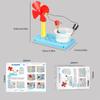 Science Demonstration Hand Making Saltwater Powered Generator Fan Set Enhancing Physics Education and Handcraft Skills