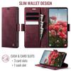 For Samsung Galaxy S24 Ultra Case CASEME 033 Series RFID Blocking Wallet Stand Calf Texture Leather Phone Cover