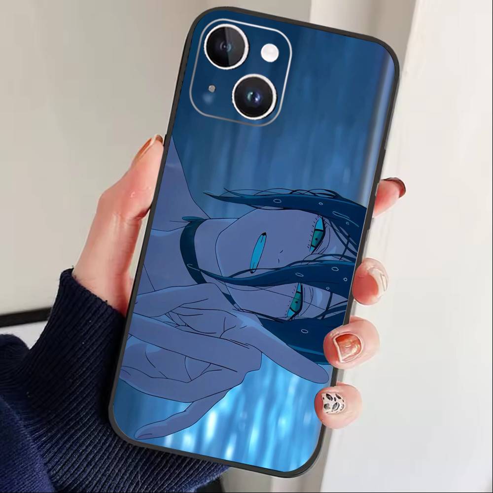 R-Reze C-Chainsaw Man Phone Case For iPhone17,16,15,14,13,12 Plus,Max Soft Silicone Black Cover