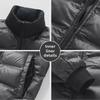 Herren-Winterjacke mit Gänsedaunen und Kapuze: Warmes, verdicktes, herausnehmbares Futter, ideal für Menschen mittleren Alters und ältere Menschen, 3-in-1-Kleidung.