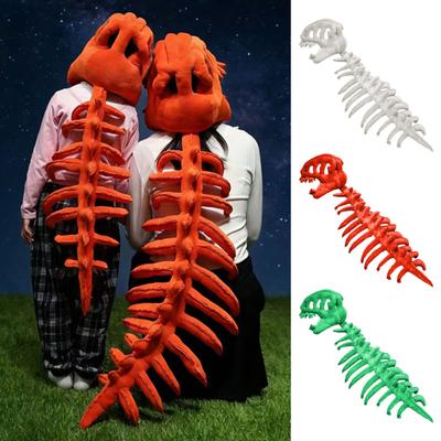 Dinosaurierskelett Plüschtier Realistisches Dinosaurierkostüm mit flexibler Wirbelsäulenfixierung und Soundeffekten Leichtes Stirnband für Kostümparty Cosplay
