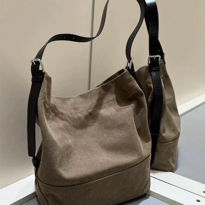 2025 New Korean Niche Design Canvas Bag Women's Large-capacity Commuter Tote Bag Versatile Fashion Shoulder Bag Tide