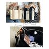 Giselle Tote Bag Small Mini Canvas Divider 2way Self-standing Wide Gusset Lightweight Crossbody Shoulder Shopping Commuting Ladies