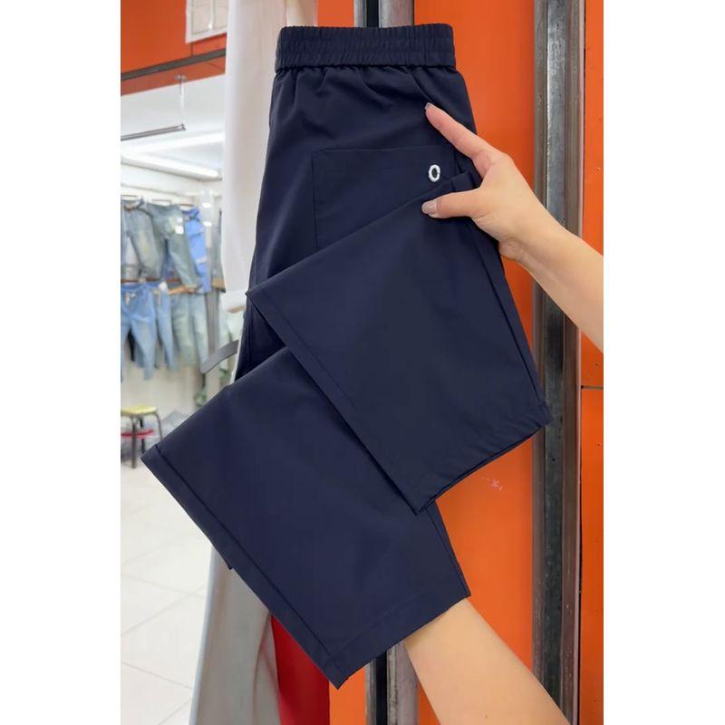 

Тонкие брюки-кюлоты с высокой талией в K-стиле, модные облегающие джинсы, сетка Dark Blue 4XL