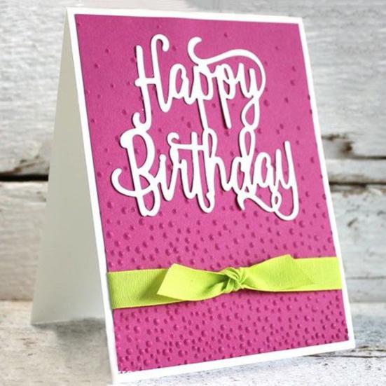 

Happy Birthday Frame Cutting Die Scrapbooking Photo Album Embossing DIY Tool серебряный