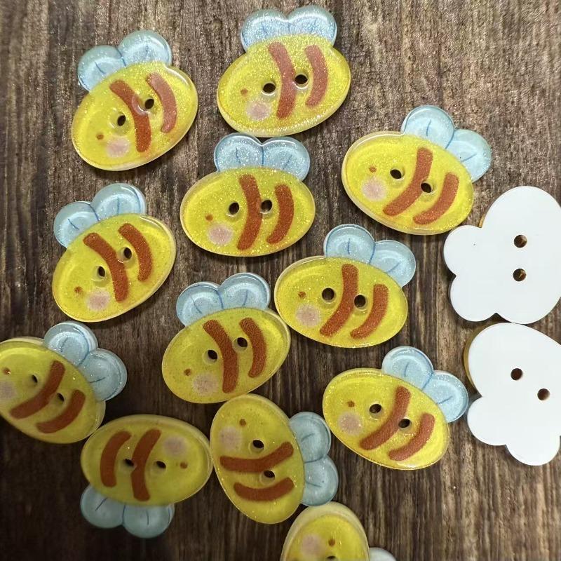 10Pcs Cute Cat Buttons 12mm Small Kitten Head White Resin 2-hole Buttons Clothing Accessories
