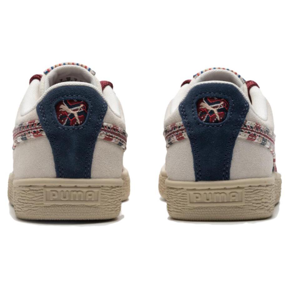 New PUMA Suede Bz Fringe 'white Red Navy' 398673-01