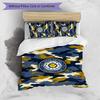 Leeds United Fußball Bedrucktes 3-teiliges Bettwäscheset, Bequemes hautfreundliches Schlafzimmer Bettbezug-Set