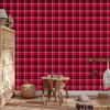 Red Checkered Wallpaper, Pink and Burgundy for Living Room and Bedroom, 50x1000