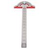 Woodworking Edge Ruler 15 Inch Stainless Steel Protractor Ruler for Length Angle Measurement