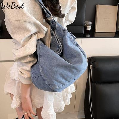 Denim Crossbody Female Literary Large Capacity Shoulder Bag Fashion Bag