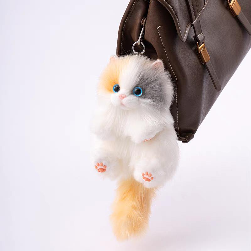 Portachiavi Zainetto Gatto Carino Design Gatto Simulato Compleanno San Valentino Natale Inizio Scuola Festa a Casa Decorazione Regalo