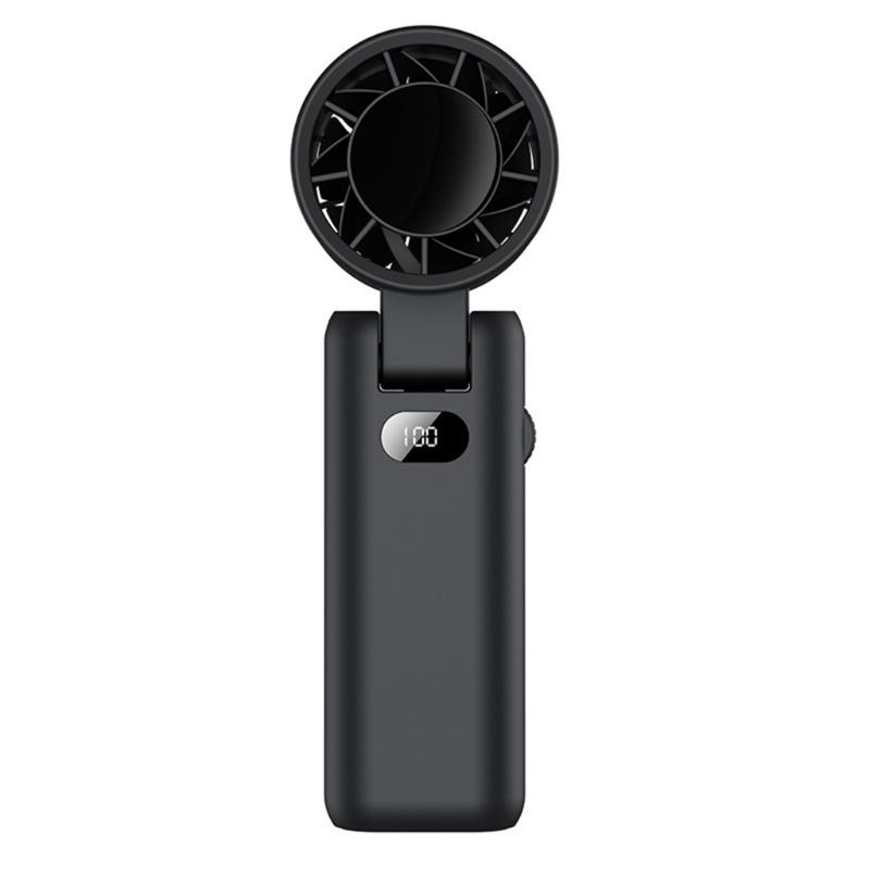 Portable Foldable Desk Fan USB Rechargeable Cordless Fan With Adjustable 5 Speed For Home Office Travel Bedroom