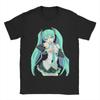 Herren Damen Hatsunes Mikus Anime T-Shirts Manga Reine Baumwolle Kleidung Vintage Kurzarm Rundhals T-Shirt Übergröße T-Shirts