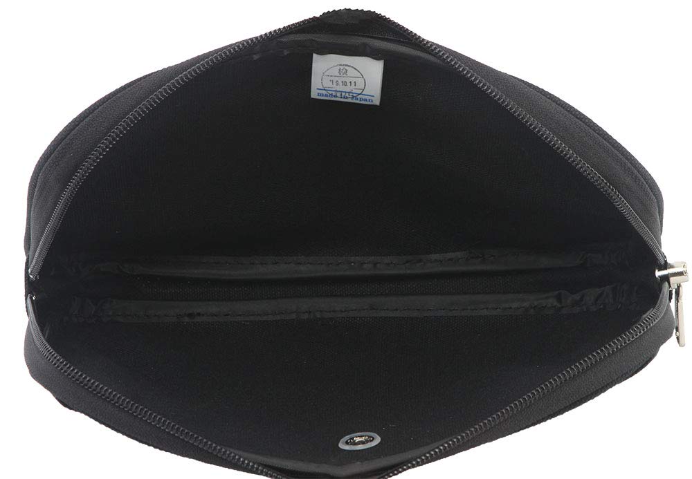 Thin Canvas Pouch with Zipper and Key Lock for Valuables Measures 26cm W X 18cm H X 3cm Fits A5 Made In Japan (Medium), D, Sizes,