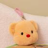 Plush Butter Bear Toy Keychain Coin Purse Headphone Bag Decorations Pendant