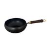 Wok de Acero al Carbono de Alta Resistencia Antiadherente Profundo Redondo para Freír Cocina en Estufa de Gas Salteado Sopa