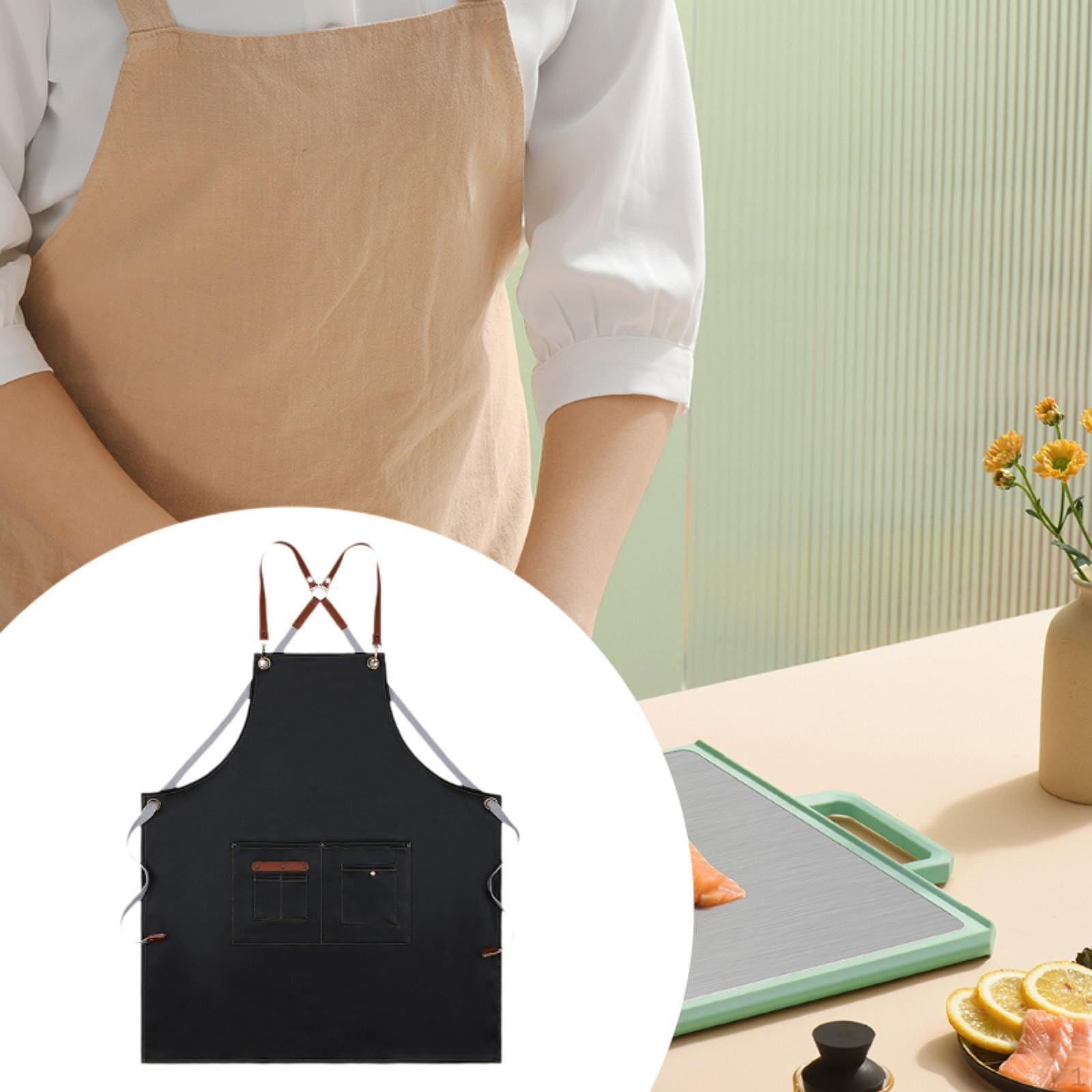 

Кухонный фартук для художника, многоцелевой, прочный, для работы, подвесной, для покраски, столярного дела, кафе чёрный