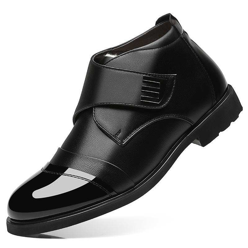 Samt Baumwollschuhe Herren Winter Baumwolle Lederschuhe Lässige Warme Schuhe Verdickte Outdoor Schneestiefel
