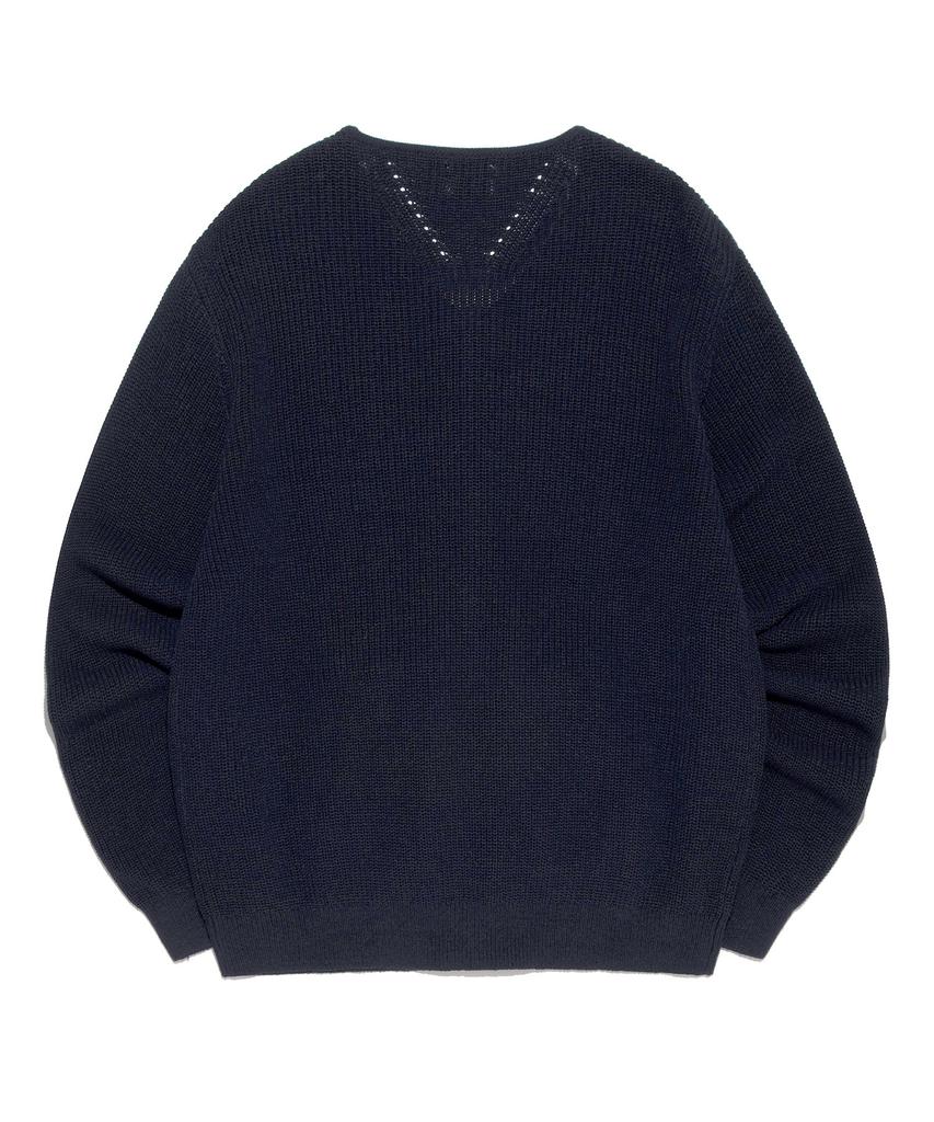 Lee Zip-Up V-Neck Cardigan Navy