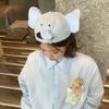 Plush Kitty Baseball Cap UV Protection Lop Ear Rabbit Hat Elephant Hat with Ears Nose  Streetwear