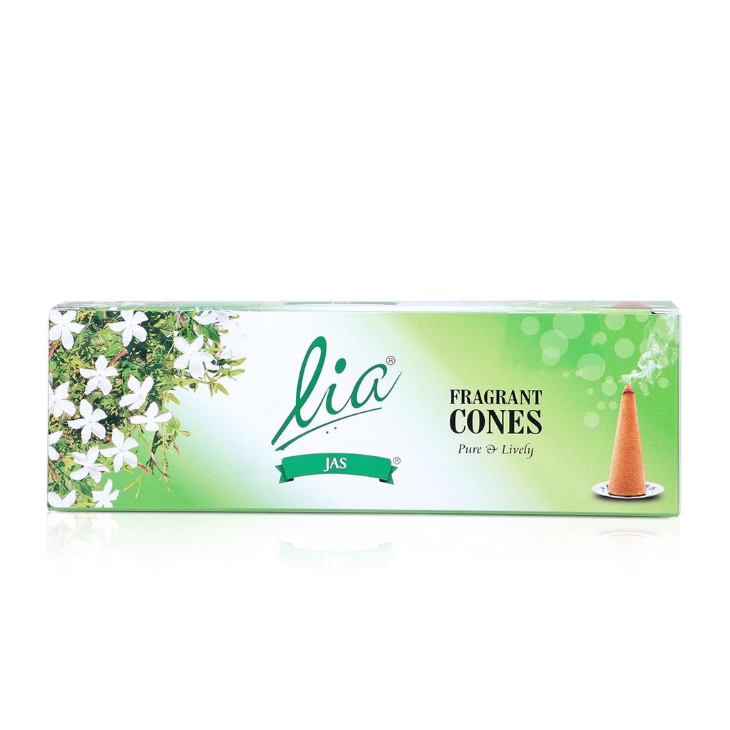 Cycle Pure Lia Jas Fragrant Dry Dhoop Cones  192 with Free Holder for Puja Meditation & Rituals Pack of 3 (64 Cones/Pack)