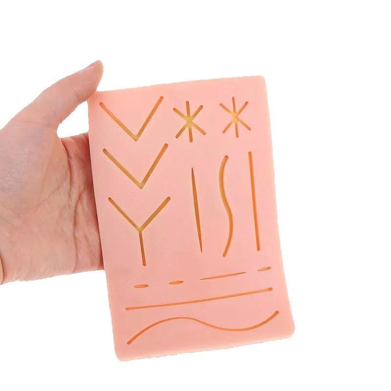 

Силиконовая подкладка для кожи, обучающий набор для наложения швов, хирургическая рана для хирурга, медицинская практика, травматическая практика наложения швов, использование кожи