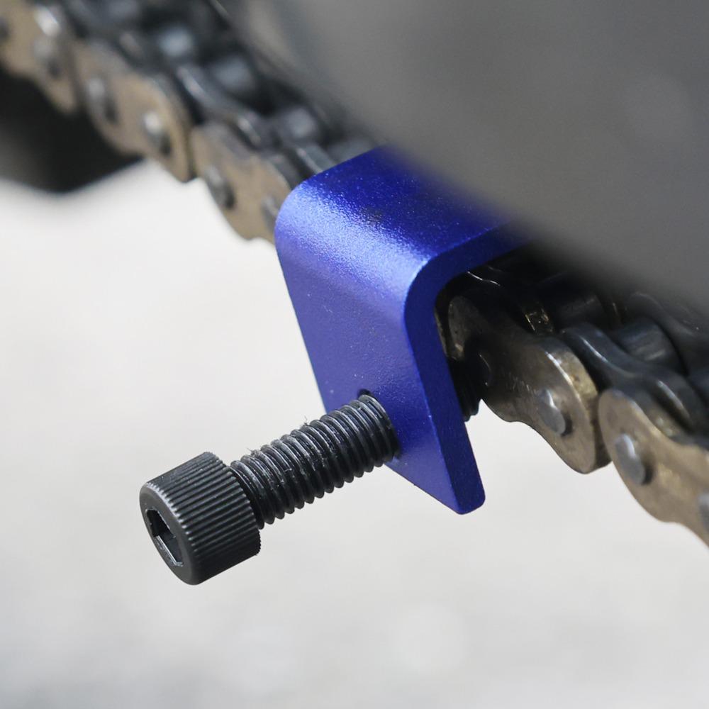 Blue/Black Motorcycle Chain Alignment Tool Quick Accurate Alignment Tool for Motor Scooter Sprocket Sport Dirt Bike ATV Repair