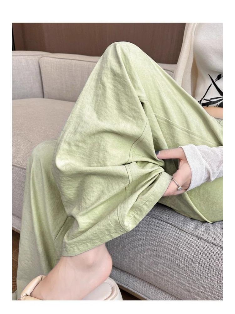 Spring and Autumn New Lazy Wind Draping Leisure Texture Sense of Thin Wide-legged Trousers Milk Fu Yamamoto Trousers Female Thin Section