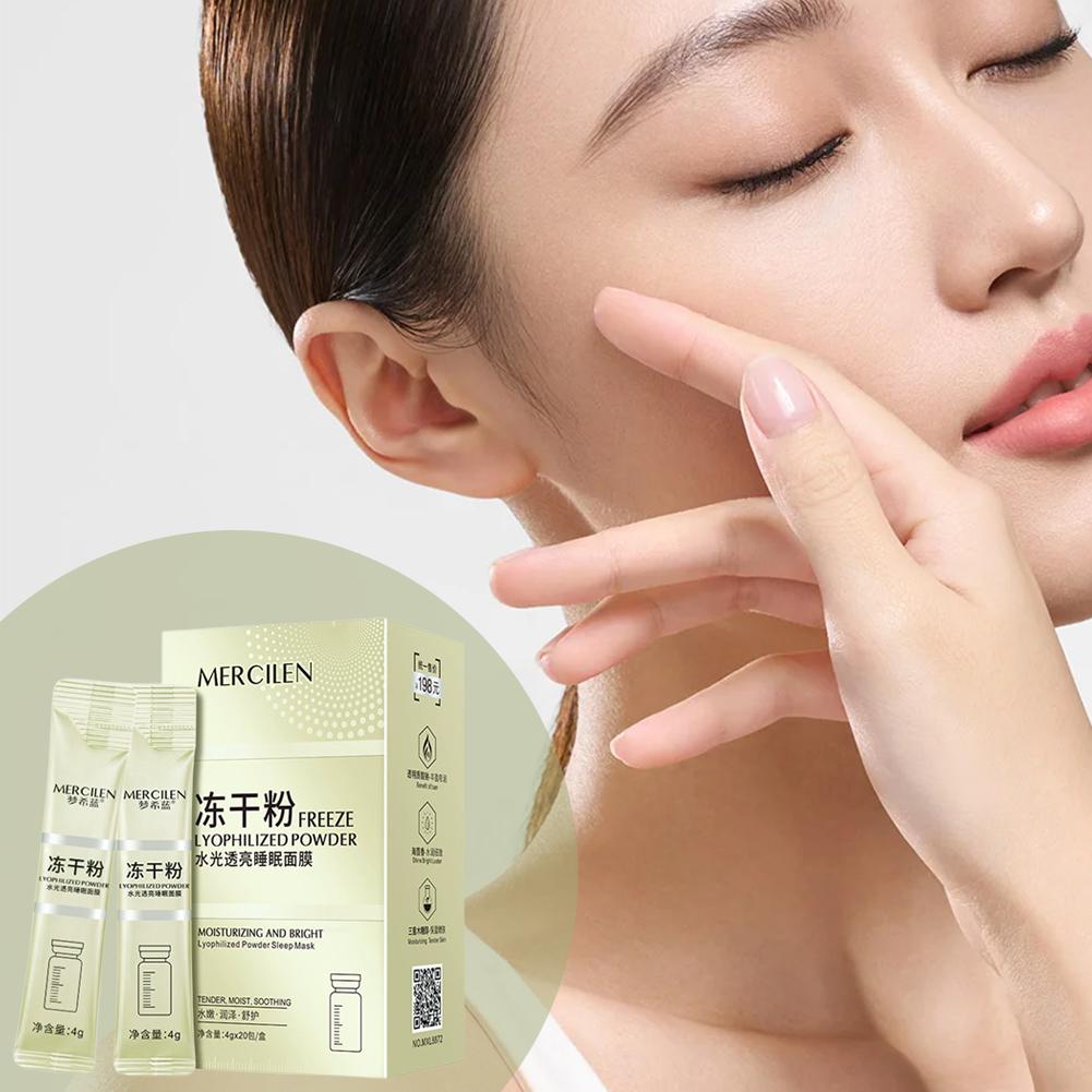 20pcs MERCILEN Collagen Sleeping Leave-in Facial Masks Face Skincare Moisturizing Brightening Firming Hydrating