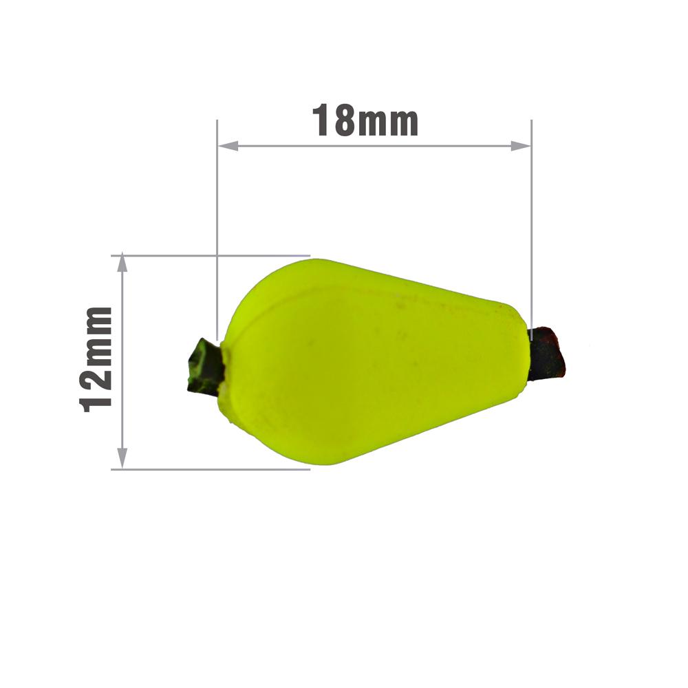 MNFT 10Pcs Float Foam Tear Drop Strike Indicator Fluorescent Yellow Red Float Foam Clip Type Fly Fishing Float Accesories