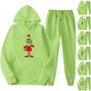 Heren sporttrainingspak met capuchon, unisex tweedelige hardloopoutfits, trui met lange mouwen, sweatshirt en joggingbroek