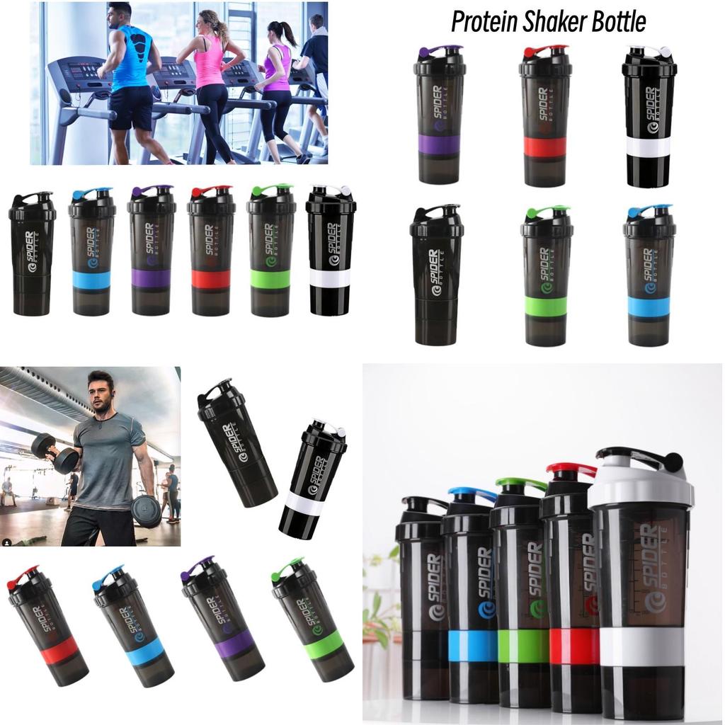 Zihong Spider Cup Für Fitness-Sportarten Shaken Sie Ihr Protein mit dreilagiger Pulverbox und aufgedrucktem Logo