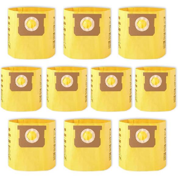6 Packs Type D High Efficiency Filter Bags for 4 Gallon Wet/Dry Vacuums, Part #91964