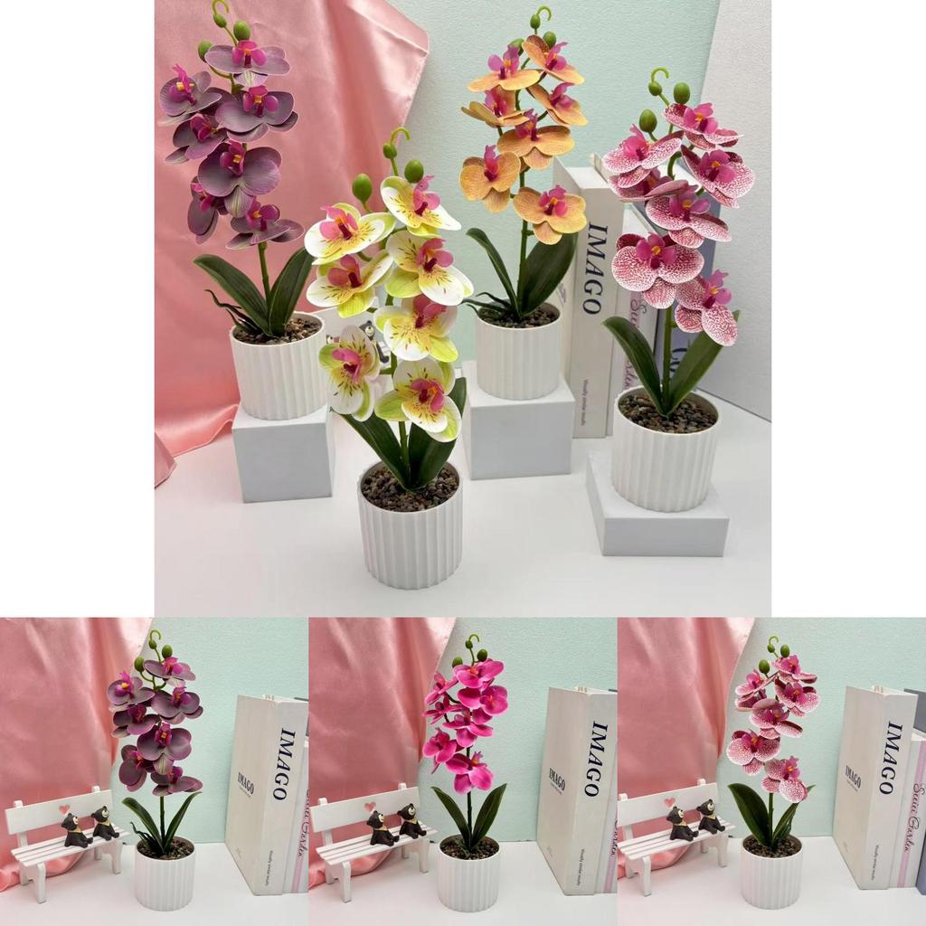Butterfly Orchid Artificial Potted Plant For Wedding Decor And Photography Props