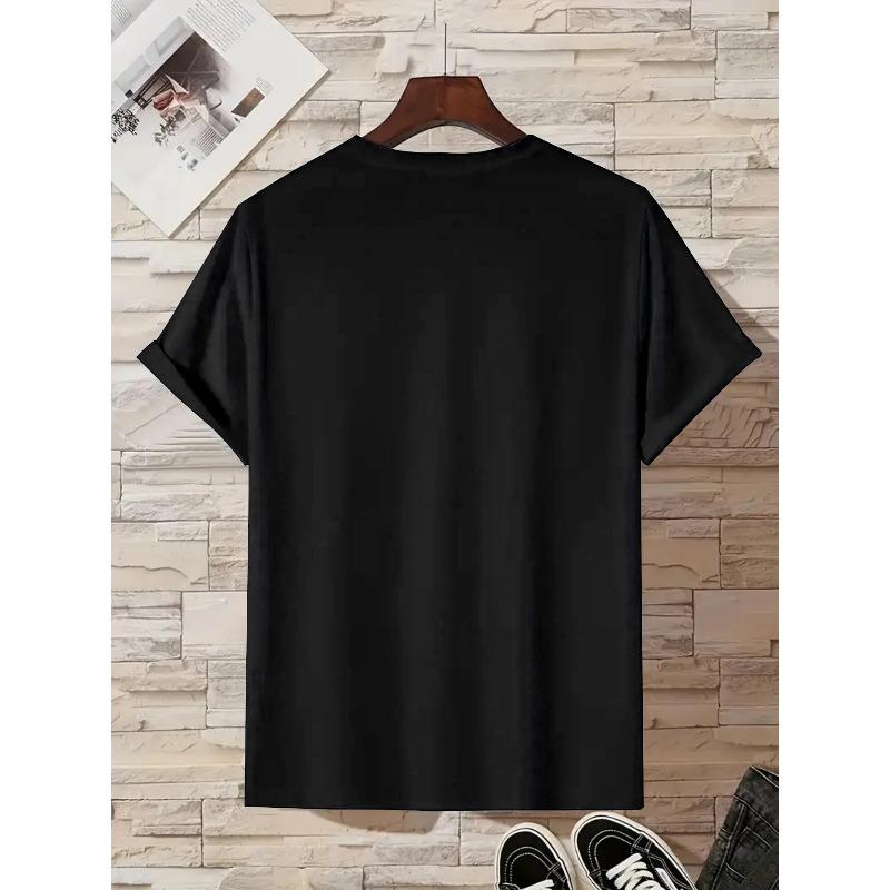 European sizes This Men'S Short-Sleeve Crew-Neck T-Shirt Showcases a French Minimalist Retro Style Inspired by Urban Landmarks