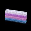 7 Slots Rectangle Plastic Jewelry  Grids Compartment Plastic Storage Box Earring Bead Screw Holder Case for Display