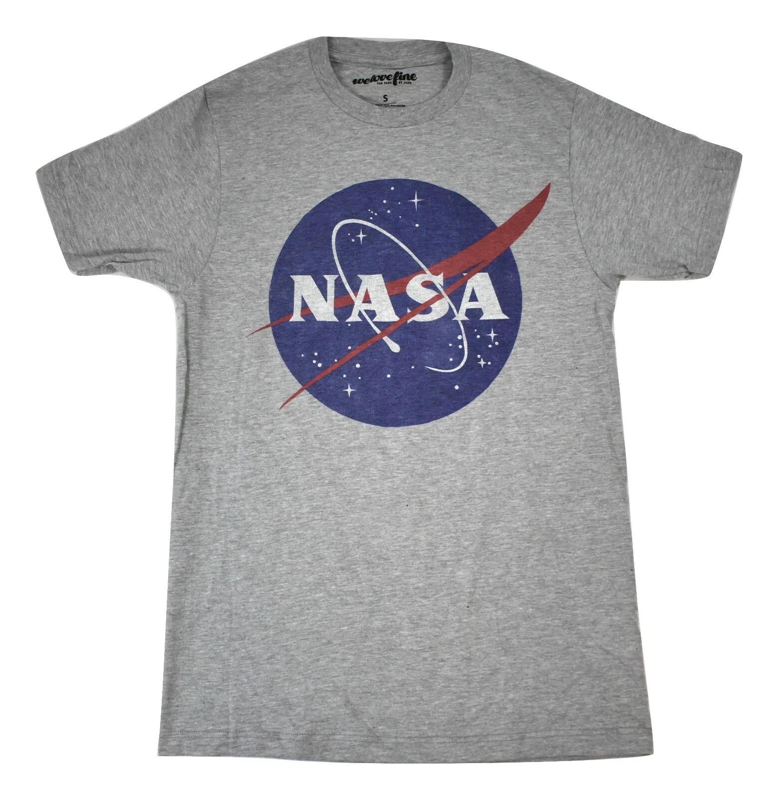 

WeLoveFine Мужская футболка с логотипом NASA Space, меланжево-серая, новая с биркой, размер S XL