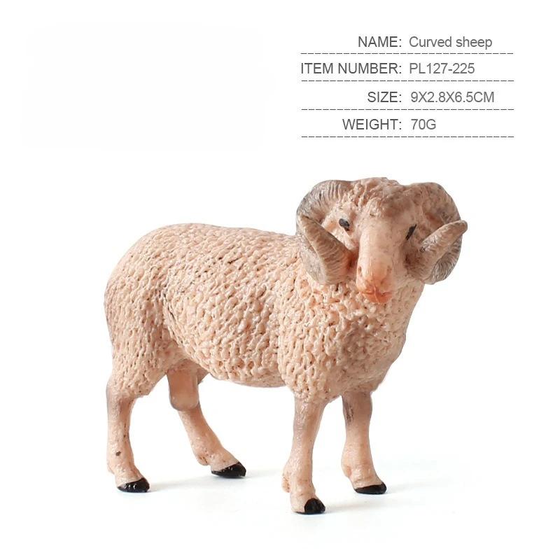 

1Pcs Creative Home Decoration Crafts Ornament Simulated Wildlife Model Toy Figures Mini Cute Sheep Models Toys