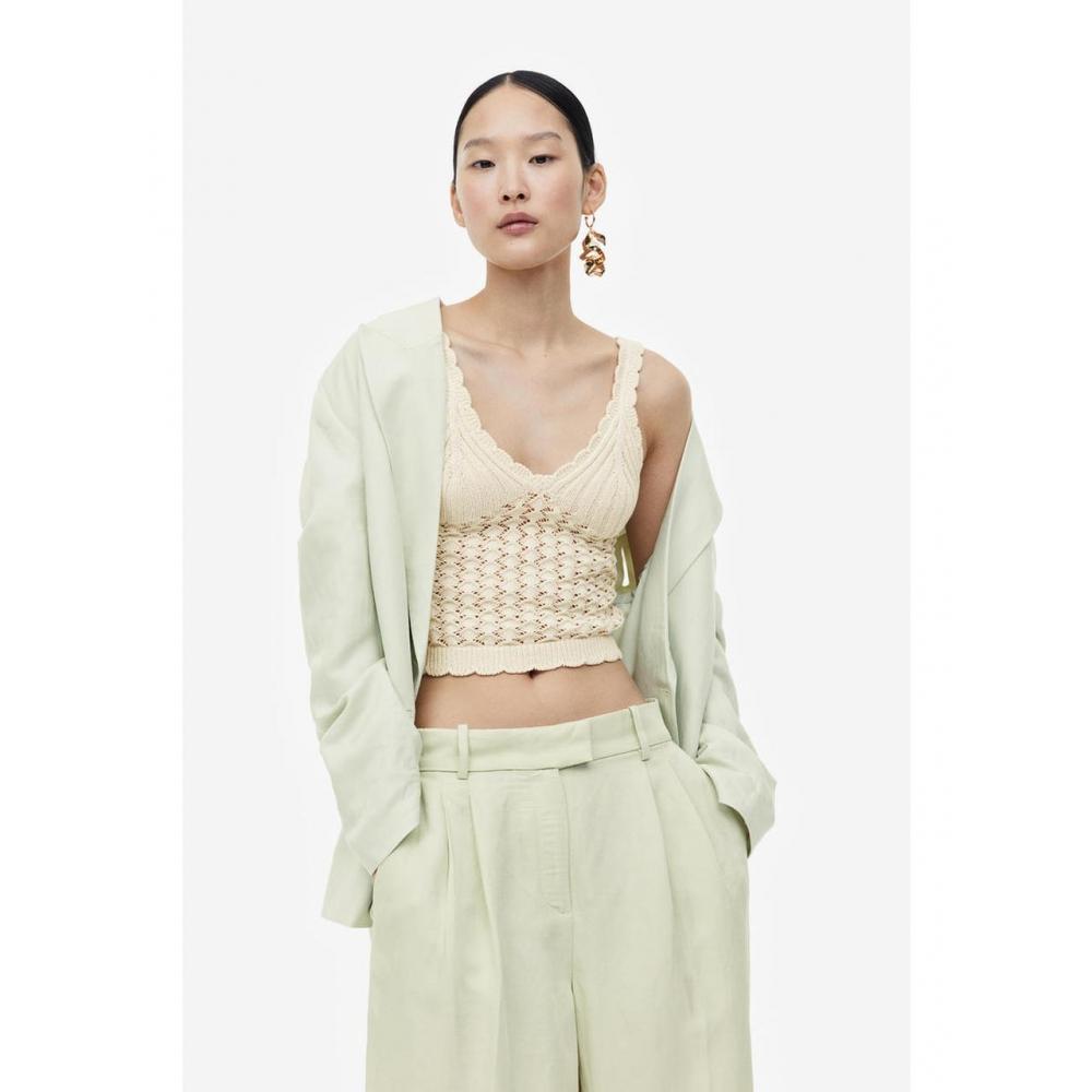 

Кремовый топ без рукавов H&M Crochet Look 1155540001