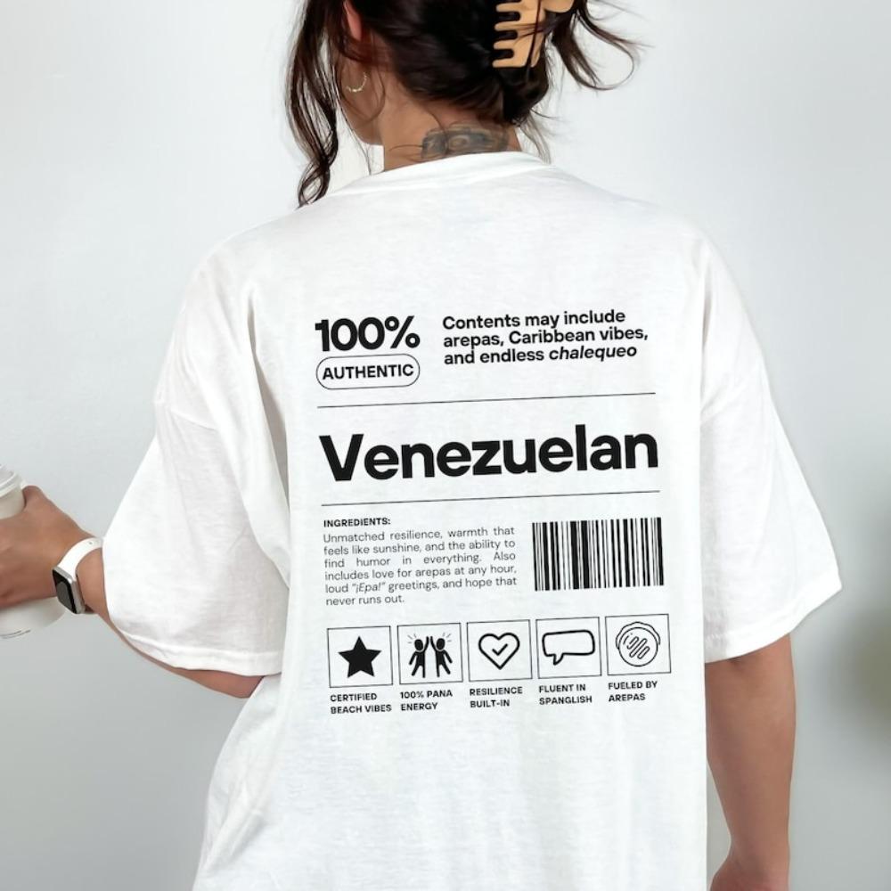 Funny Made in Venezuela Shirt Hispanic Heritage Month T-Shirt Venezolana Latina Unisex Tshirt Venezolano Pride Women Men Tops M