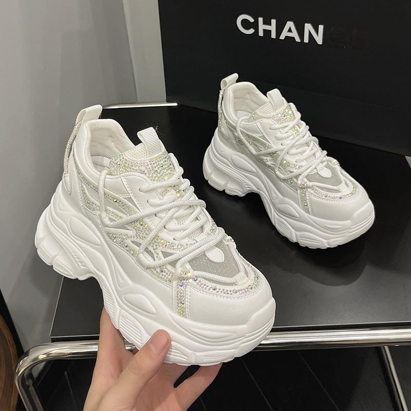 

Platform dad shoes women s summer new breathable casual sports shoes versatile small inner height increase women s shoes 33 белый