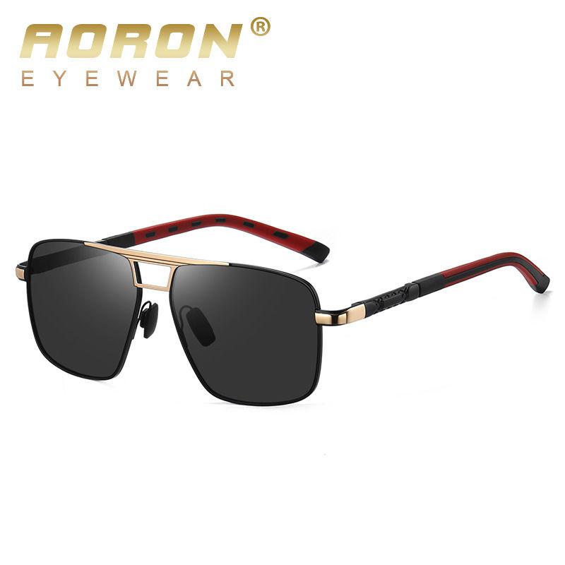 AORON Metal Frame Photochromic Polarized Sunglasses for Men Women Sport Driving Fishing Glasses