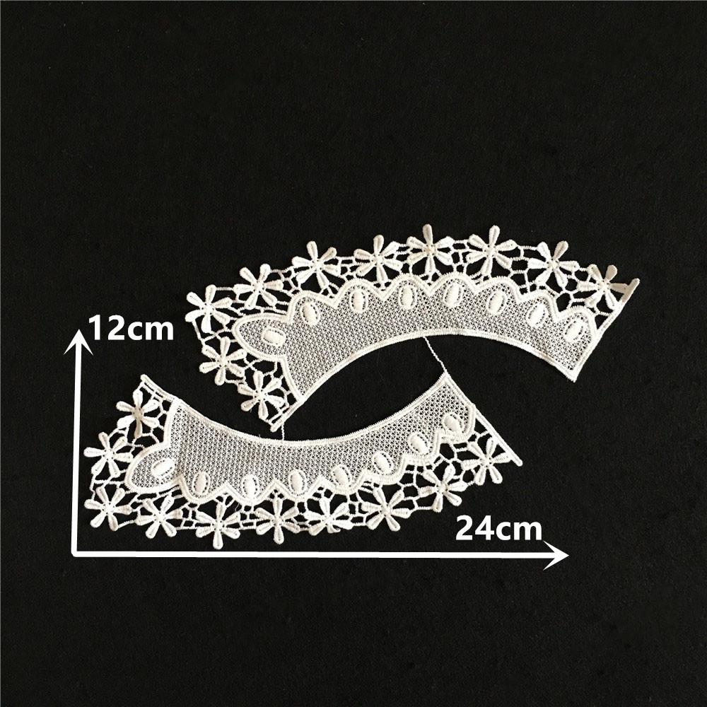 Black And White Neckline Lace Fabric DIY Hollow Lace False Collar Embroidery Applique Decoration Clothing Sewing Accessories