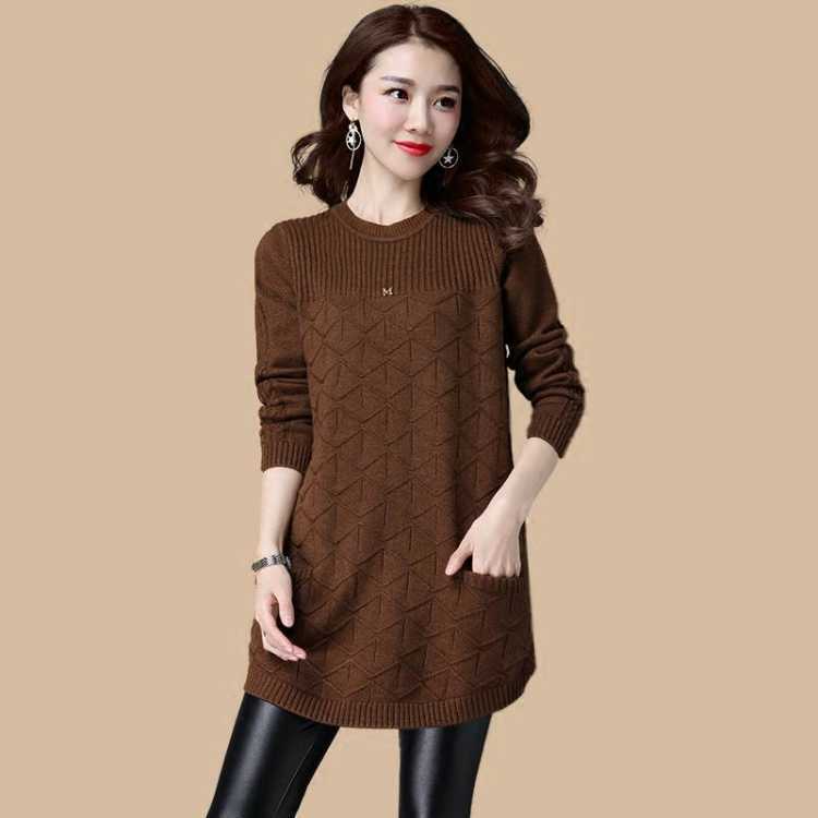 Women Autumn Winter Long Sweater Pullover Female Loose Long-Sleeved Bottoming Shirt Knitwear Sweaters Lady Tops